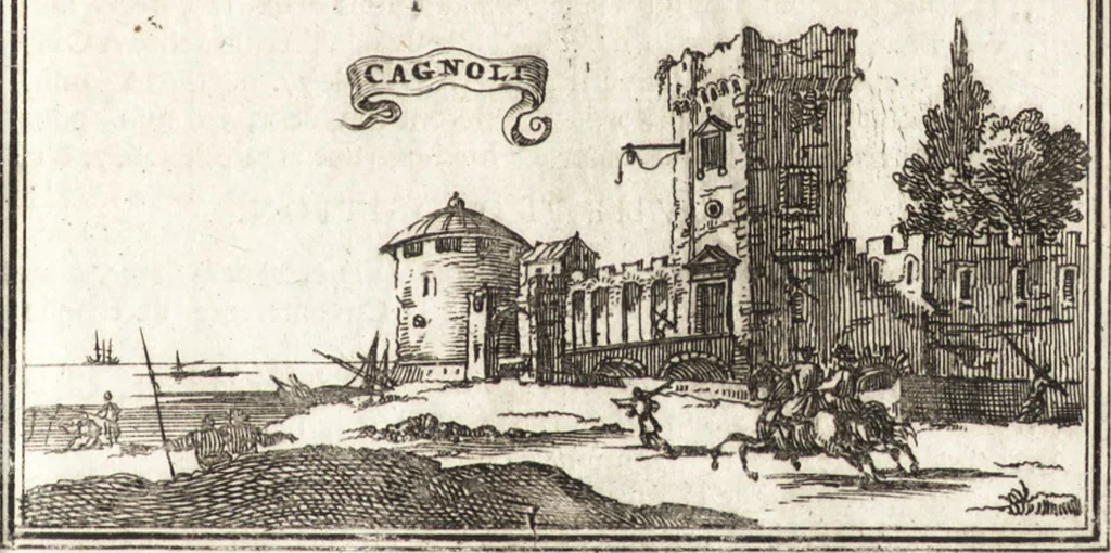 An illustration from Les travaux de Mars, ou, L'art de la guerre : divisé en trois parties ... : avec un ample détail de la milice des Turcs, tant pour l'attaque que pour la deffence : ouvrage enrichi de plus de quatre cens planches gravées en taille-douce, 1684, leaf 150