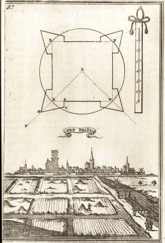 An illustration from Les travaux de Mars, ou, L'art de la guerre : divisé en trois parties ... : avec un ample détail de la milice des Turcs, tant pour l'attaque que pour la deffence : ouvrage enrichi de plus de quatre cens planches gravées en taille-douce, 1684, leaf 164