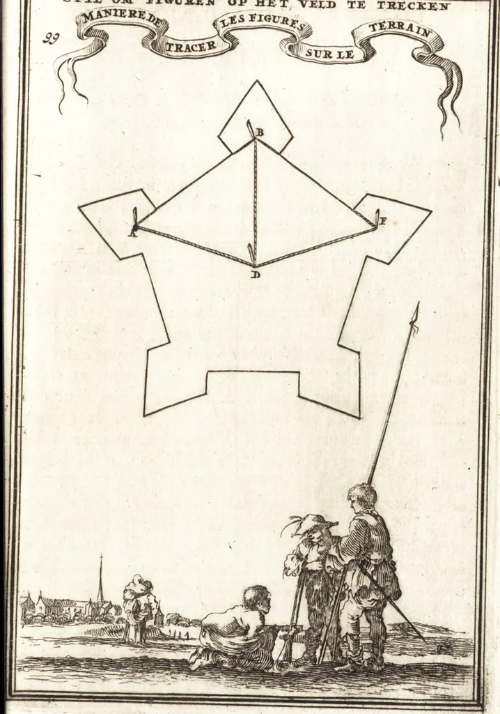 An illustration from Les travaux de Mars, ou, L'art de la guerre : divisé en trois parties ... : avec un ample détail de la milice des Turcs, tant pour l'attaque que pour la deffence : ouvrage enrichi de plus de quatre cens planches gravées en taille-douce, 1684, leaf 168