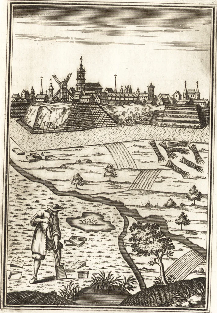 An illustration from Les travaux de Mars, ou, L'art de la guerre : divisé en trois parties ... : avec un ample détail de la milice des Turcs, tant pour l'attaque que pour la deffence : ouvrage enrichi de plus de quatre cens planches gravées en taille-douce, 1684, leaf 354