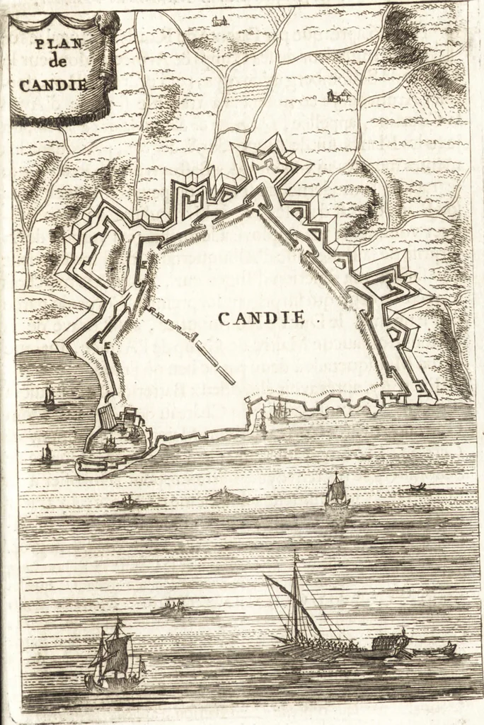 An illustration from Les travaux de Mars, ou, L'art de la guerre : divisé en trois parties ... : avec un ample détail de la milice des Turcs, tant pour l'attaque que pour la deffence : ouvrage enrichi de plus de quatre cens planches gravées en taille-douce, 1684, leaf 62