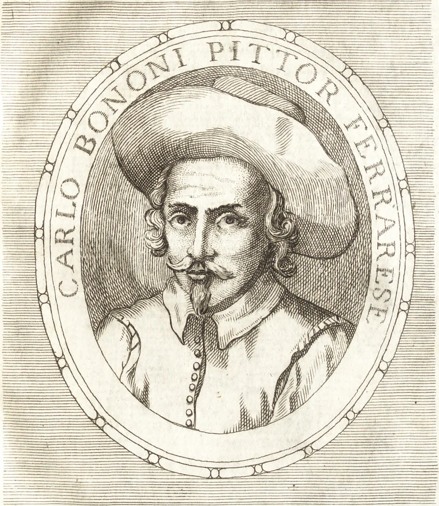 An illustration from Catalogo istorico dè pittori e scultori ferraresi, e delle opere loro : con in fine una nota esatta delle più celebri pitture delle chiese di Ferrara, 1782, leaf 144