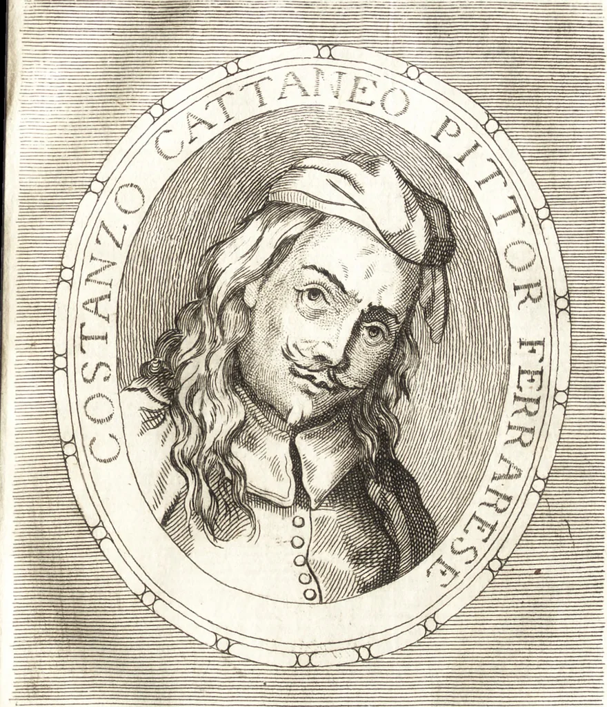 An illustration from Catalogo istorico dè pittori e scultori ferraresi, e delle opere loro : con in fine una nota esatta delle più celebri pitture delle chiese di Ferrara, 1782, leaf 230