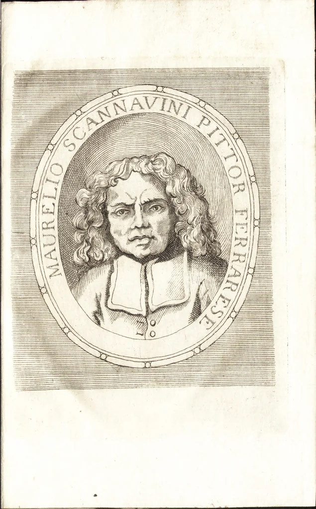An illustration from Catalogo istorico dè pittori e scultori ferraresi, e delle opere loro : con in fine una nota esatta delle più celebri pitture delle chiese di Ferrara, 1782, leaf 12