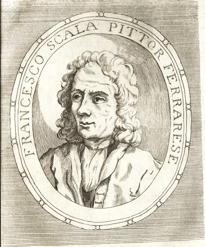 An illustration from Catalogo istorico dè pittori e scultori ferraresi, e delle opere loro : con in fine una nota esatta delle più celebri pitture delle chiese di Ferrara, 1782, leaf 94
