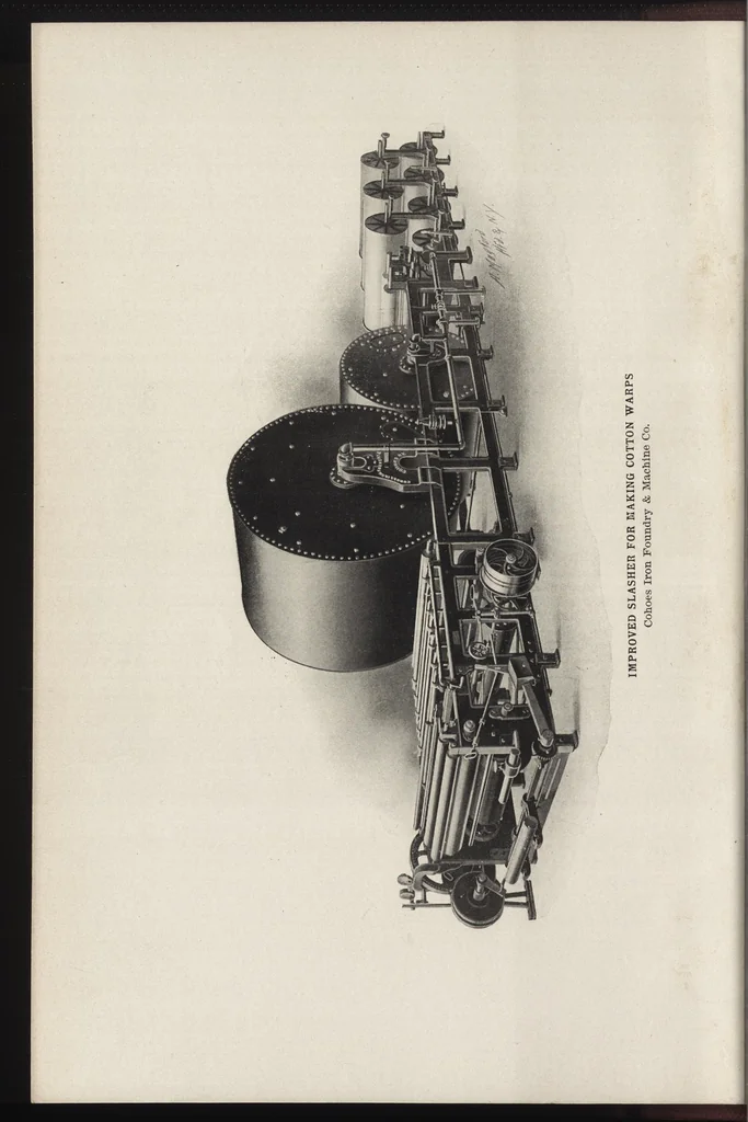 An illustration from Cyclopedia of textile work : a general reference library on cotton, woolen and worsted yarn manufacture, weaving, designing, chemistry and dyeing, finishing, knitting, and allied subjects, 1907, leaf 19