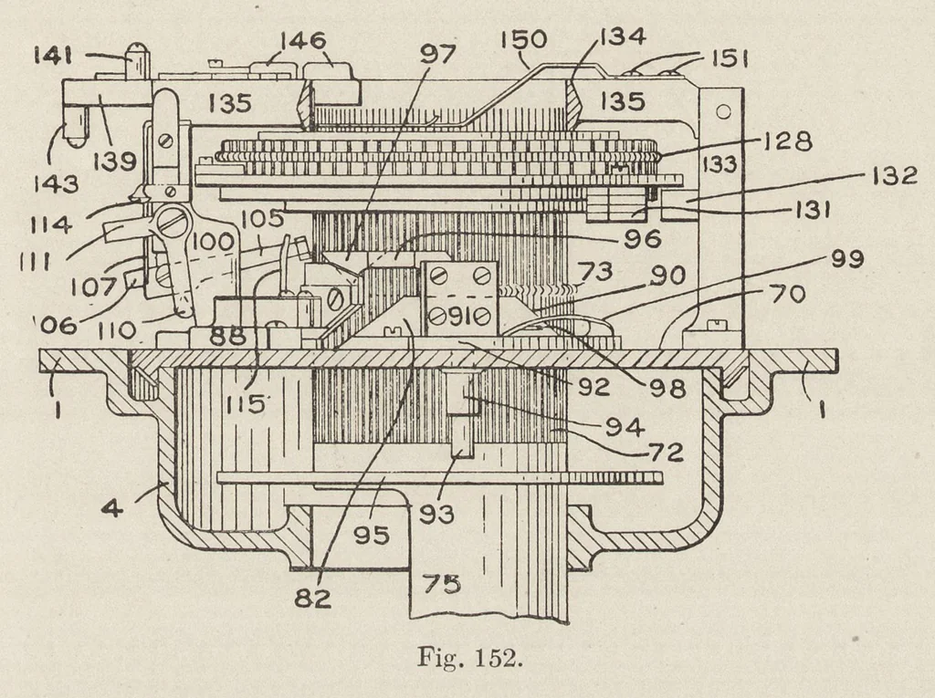 An illustration from Cyclopedia of textile work : a general reference library on cotton, woolen and worsted yarn manufacture, weaving, designing, chemistry and dyeing, finishing, knitting, and allied subjects, 1907, leaf 296