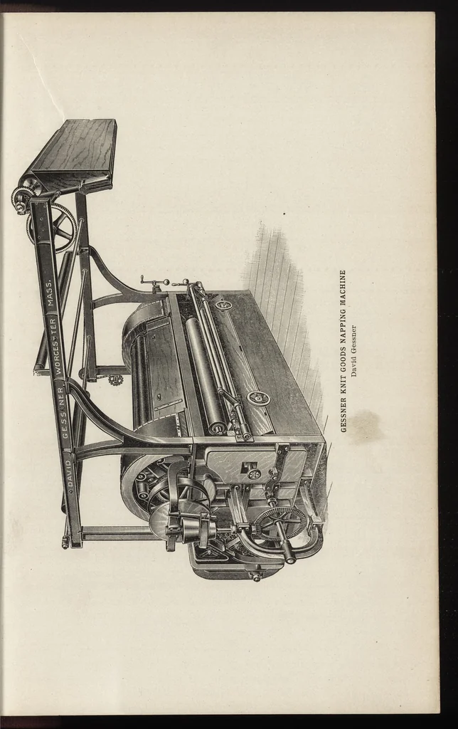 An illustration from Cyclopedia of textile work : a general reference library on cotton, woolen and worsted yarn manufacture, weaving, designing, chemistry and dyeing, finishing, knitting, and allied subjects, 1907, leaf 398