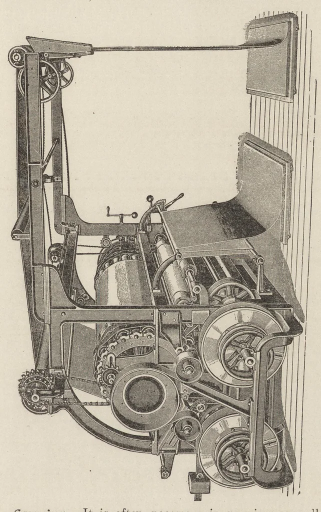 An illustration from Cyclopedia of textile work : a general reference library on cotton, woolen and worsted yarn manufacture, weaving, designing, chemistry and dyeing, finishing, knitting, and allied subjects, 1907, leaf 106