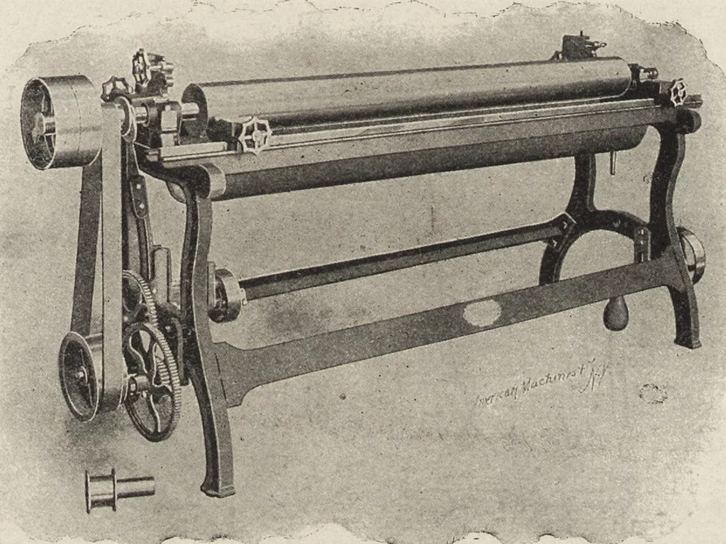An illustration from Cyclopedia of textile work : a general reference library on cotton, woolen and worsted yarn manufacture, weaving, designing, chemistry and dyeing, finishing, knitting, and allied subjects, 1907, leaf 164