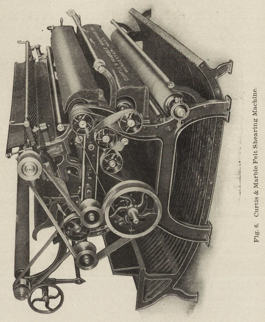 An illustration from Cyclopedia of textile work : a general reference library on cotton, woolen and worsted yarn manufacture, weaving, designing, chemistry and dyeing, finishing, knitting, and allied subjects, 1907, leaf 350