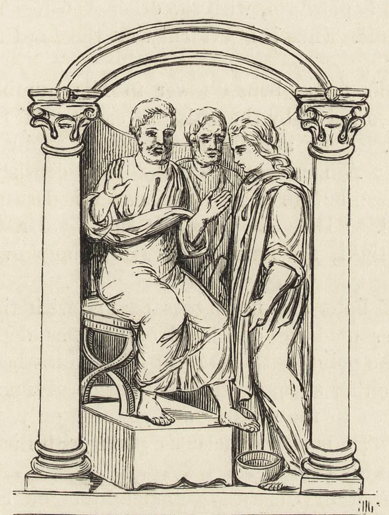 An illustration from The history of Our Lord as exemplified in works of art : with that of His types, St. John the Baptist, and other persons of the Old and New Testament, 1890, leaf 30