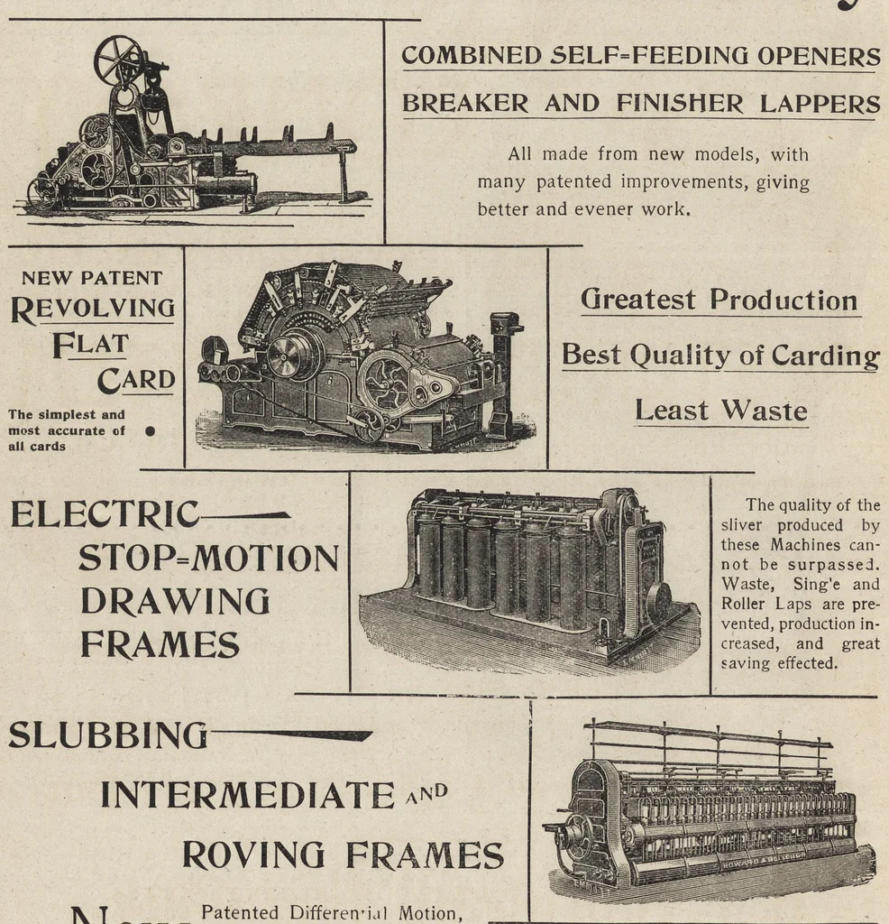 An illustration from Textile calculations : being a guide to calculations relating to the construction of all kinds of yarns and fabrics, the analysis of cloth, speed, power and belt calculations : for the use of students, operatives, overseers and manufacturers, 1896, leaf 161