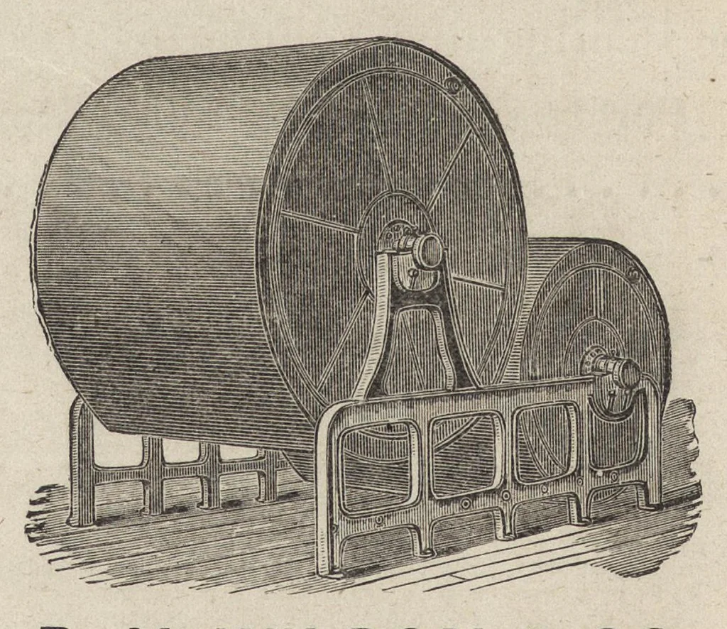 An illustration from Textile calculations : being a guide to calculations relating to the construction of all kinds of yarns and fabrics, the analysis of cloth, speed, power and belt calculations : for the use of students, operatives, overseers and manufacturers, 1896, leaf 163