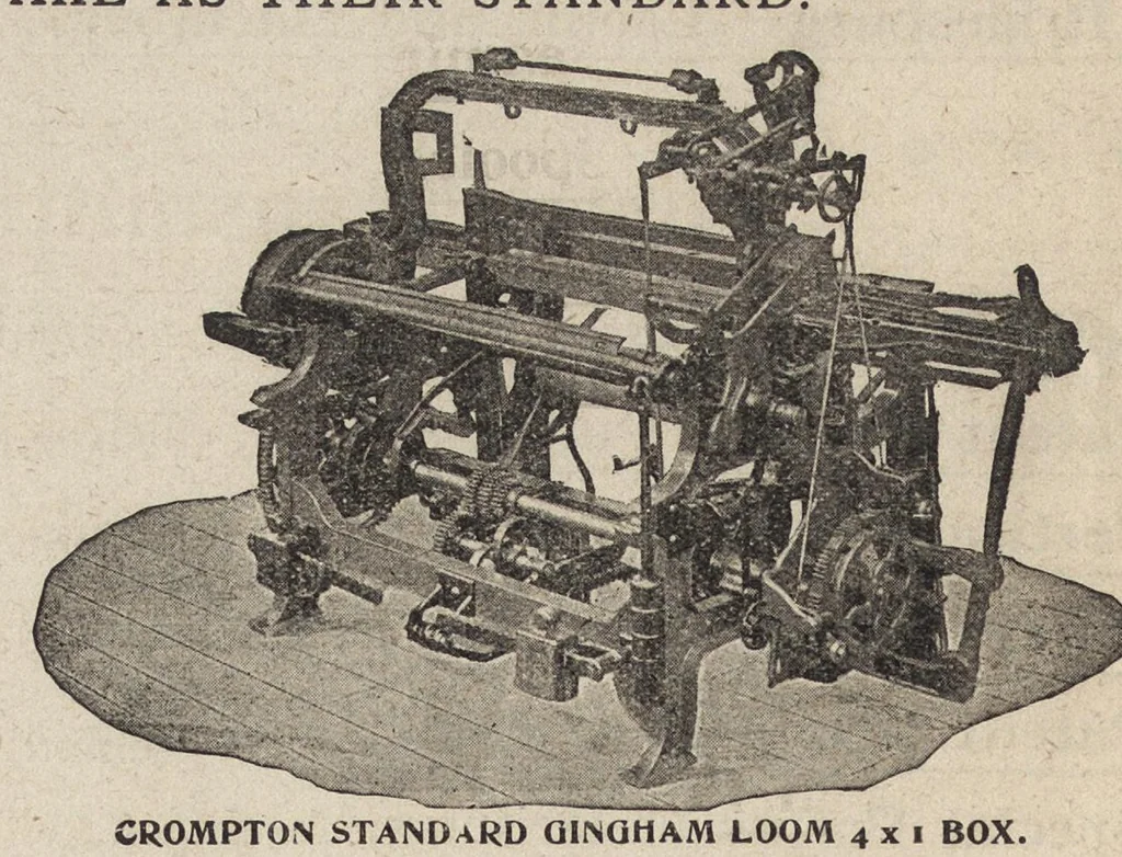 An illustration from Textile calculations : being a guide to calculations relating to the construction of all kinds of yarns and fabrics, the analysis of cloth, speed, power and belt calculations : for the use of students, operatives, overseers and manufacturers, 1896, leaf 7