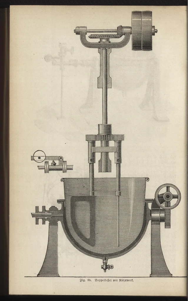 An illustration from Handbuch der Färberei und der damit verwandten : vorbereitenden und vollendenden Gewerbe : Enthaltend die Färberei der Gebräuchlicheren ..., 1889, leaf 435
