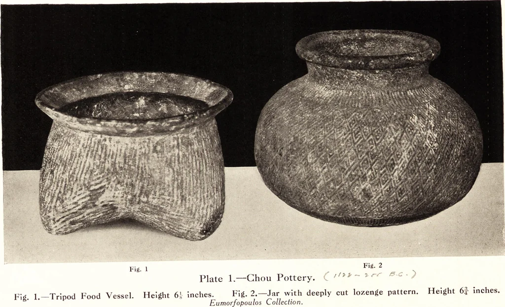 An illustration from Chinese pottery and porcelain: an account of the potter's art in China from primitive times to the present day...forty plates in colour and ninety-six in black and white, 1915, leaf 44