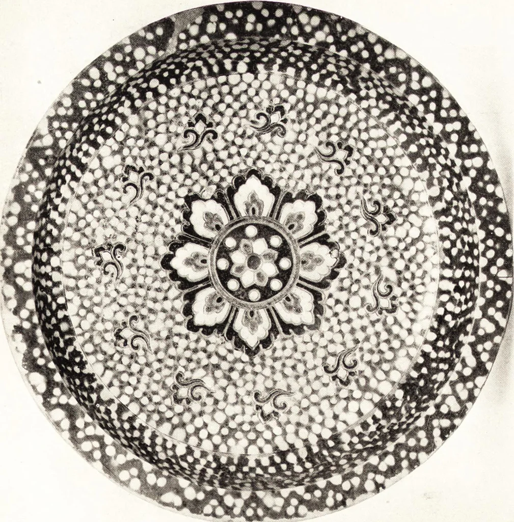 An illustration from Chinese pottery and porcelain: an account of the potter's art in China from primitive times to the present day...forty plates in colour and ninety-six in black and white, 1915, leaf 90