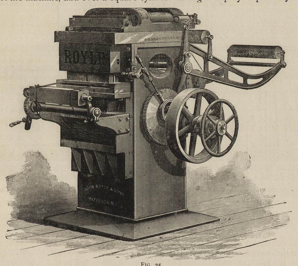 An illustration from Jacquard machine; analyzed & explained the preparation of Jacquard cards & practical hints to learners of Jacquard designing, 1893, leaf 102