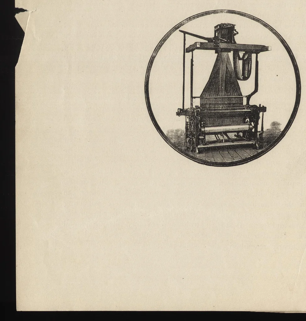 An illustration from Jacquard machine; analyzed & explained the preparation of Jacquard cards & practical hints to learners of Jacquard designing, 1893, leaf 13