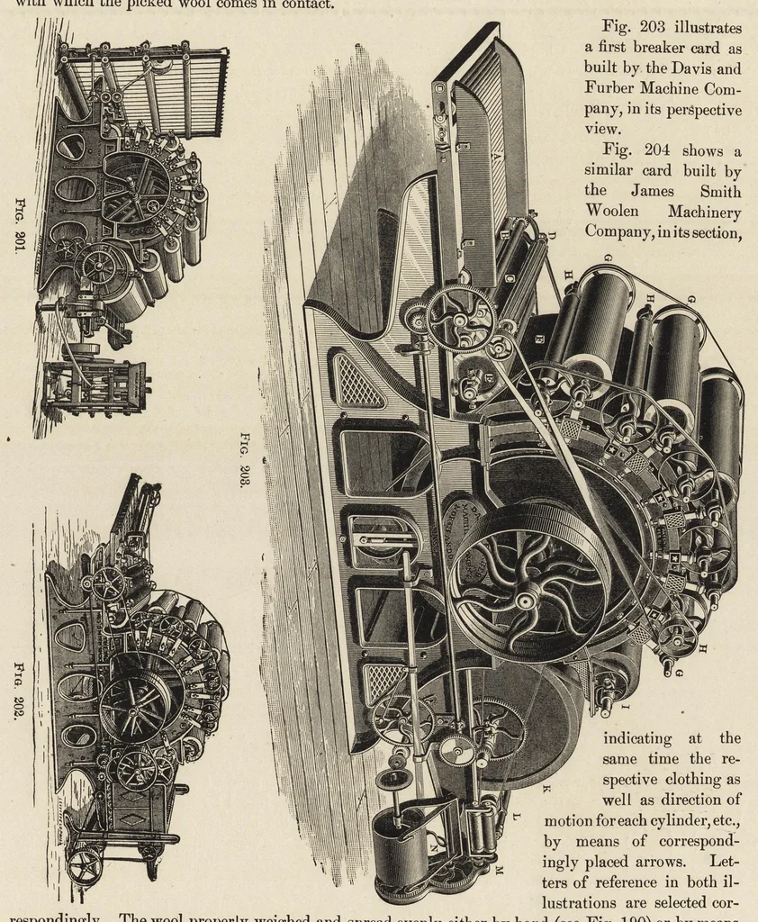 An illustration from The structure of fibres, yarns and fabrics : being a practical treatise for the use of all persons employed in the manufacture of textile fabrics, 1891, leaf 130