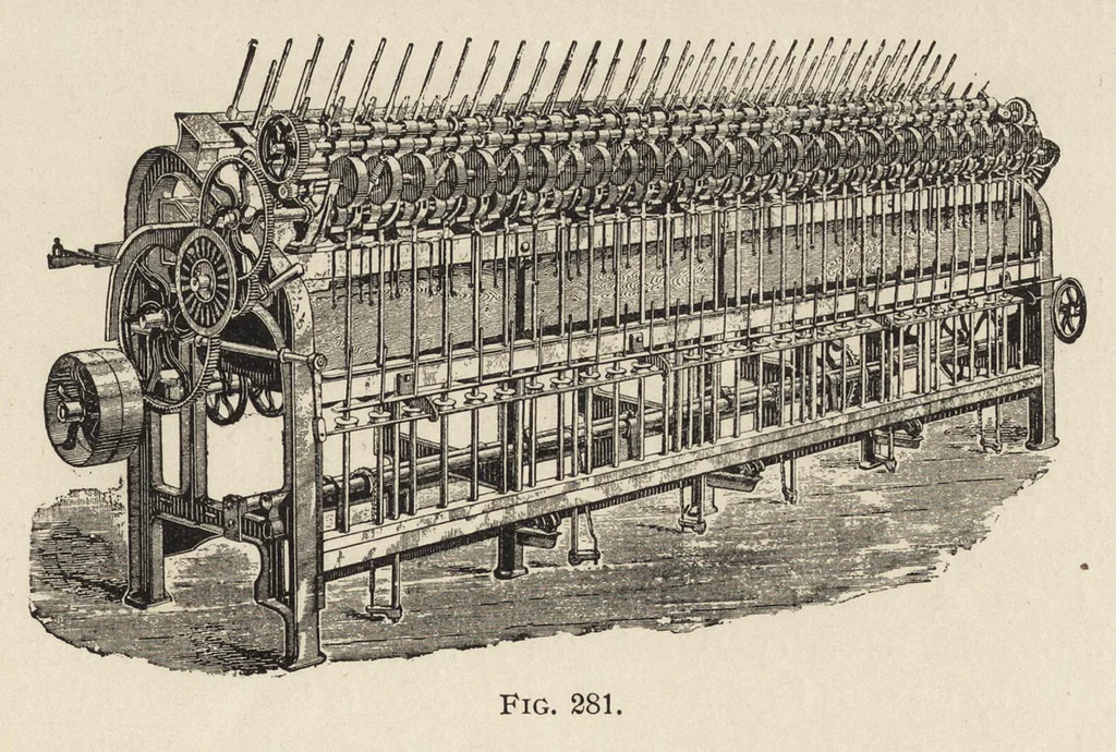 An illustration from The structure of fibres, yarns and fabrics : being a practical treatise for the use of all persons employed in the manufacture of textile fabrics, 1891, leaf 176
