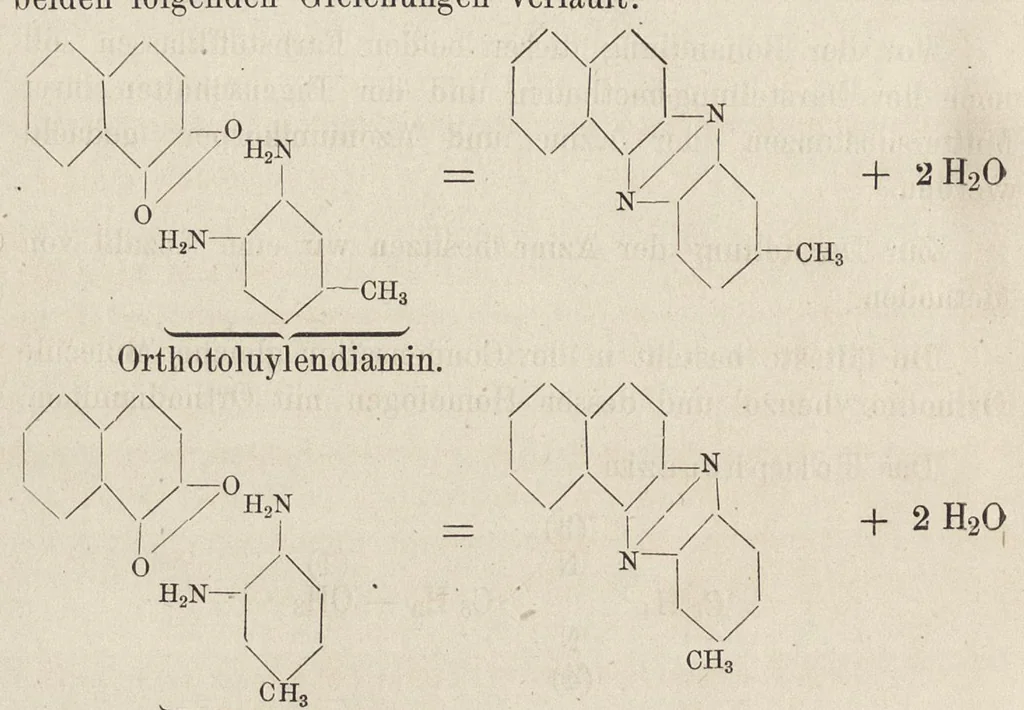 An illustration from Die künstlichen organischen Farbstoffe : unter Zugrundelegung von sechs Vorlesungen, 1887, leaf 203