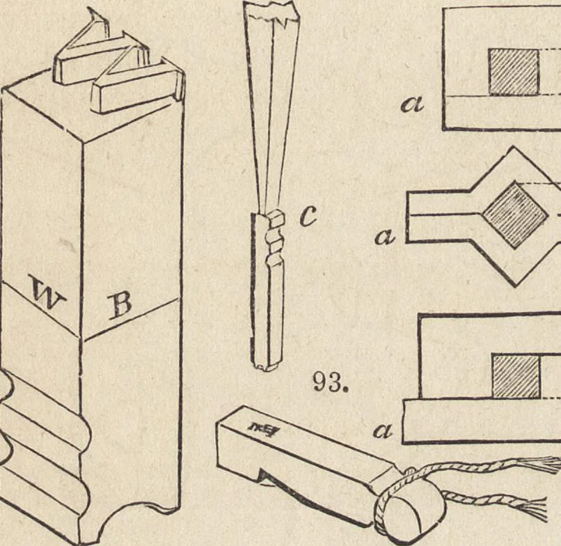 An illustration from The practical metal-worker's assistant : containing the arts of working all metals and alloys, forging of iron and steel, hardening and tempering, melting and mixing, casting and founding, works in sheet metal, the processes dependent on the ductility of the metals, soldering, and the most improved processes, and tools employed by metal-workers, with the application of the art of electro-metallurgy to manufacturing processes : collected from original sources, and from the works of Holtzapffel, Bergeron, Leupold, Plumier, Napier, and others ..., 1851, leaf 143