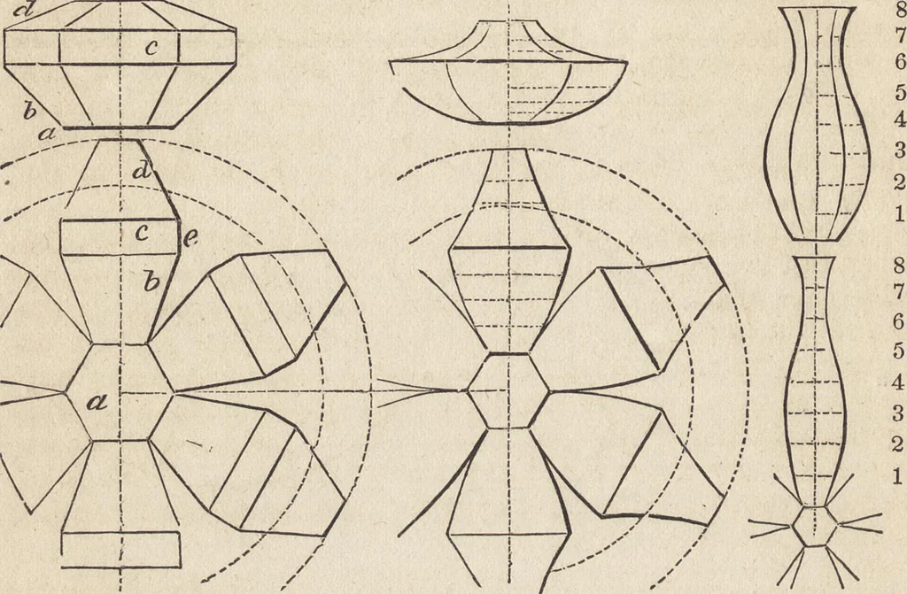An illustration from The practical metal-worker's assistant : containing the arts of working all metals and alloys, forging of iron and steel, hardening and tempering, melting and mixing, casting and founding, works in sheet metal, the processes dependent on the ductility of the metals, soldering, and the most improved processes, and tools employed by metal-workers, with the application of the art of electro-metallurgy to manufacturing processes : collected from original sources, and from the works of Holtzapffel, Bergeron, Leupold, Plumier, Napier, and others ..., 1851, leaf 189