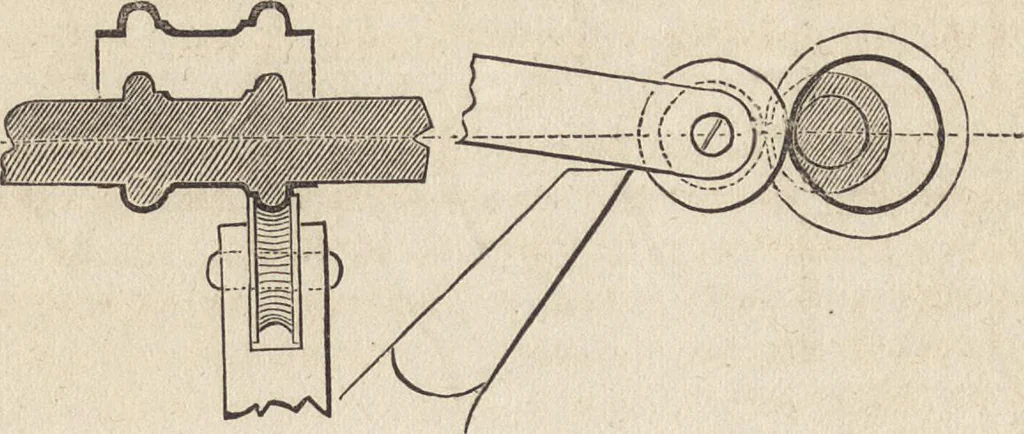 An illustration from The practical metal-worker's assistant : containing the arts of working all metals and alloys, forging of iron and steel, hardening and tempering, melting and mixing, casting and founding, works in sheet metal, the processes dependent on the ductility of the metals, soldering, and the most improved processes, and tools employed by metal-workers, with the application of the art of electro-metallurgy to manufacturing processes : collected from original sources, and from the works of Holtzapffel, Bergeron, Leupold, Plumier, Napier, and others ..., 1851, leaf 207