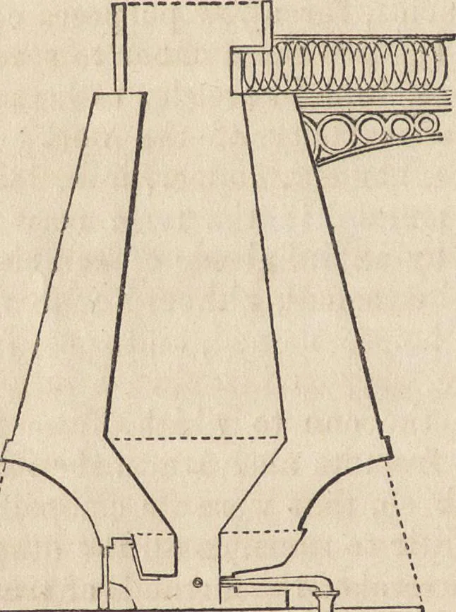 An illustration from The practical metal-worker's assistant : containing the arts of working all metals and alloys, forging of iron and steel, hardening and tempering, melting and mixing, casting and founding, works in sheet metal, the processes dependent on the ductility of the metals, soldering, and the most improved processes, and tools employed by metal-workers, with the application of the art of electro-metallurgy to manufacturing processes : collected from original sources, and from the works of Holtzapffel, Bergeron, Leupold, Plumier, Napier, and others ..., 1851, leaf 23