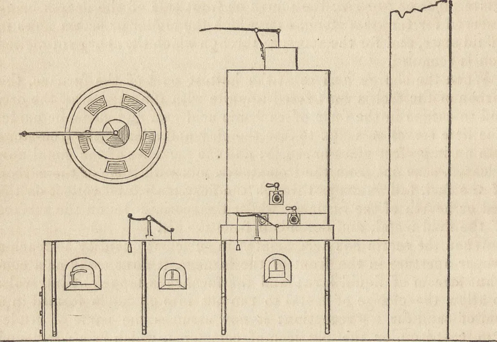 An illustration from The practical metal-worker's assistant : containing the arts of working all metals and alloys, forging of iron and steel, hardening and tempering, melting and mixing, casting and founding, works in sheet metal, the processes dependent on the ductility of the metals, soldering, and the most improved processes, and tools employed by metal-workers, with the application of the art of electro-metallurgy to manufacturing processes : collected from original sources, and from the works of Holtzapffel, Bergeron, Leupold, Plumier, Napier, and others ..., 1851, leaf 25