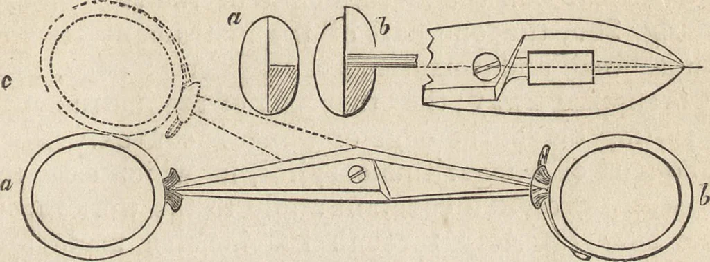 An illustration from The practical metal-worker's assistant : containing the arts of working all metals and alloys, forging of iron and steel, hardening and tempering, melting and mixing, casting and founding, works in sheet metal, the processes dependent on the ductility of the metals, soldering, and the most improved processes, and tools employed by metal-workers, with the application of the art of electro-metallurgy to manufacturing processes : collected from original sources, and from the works of Holtzapffel, Bergeron, Leupold, Plumier, Napier, and others ..., 1851, leaf 260