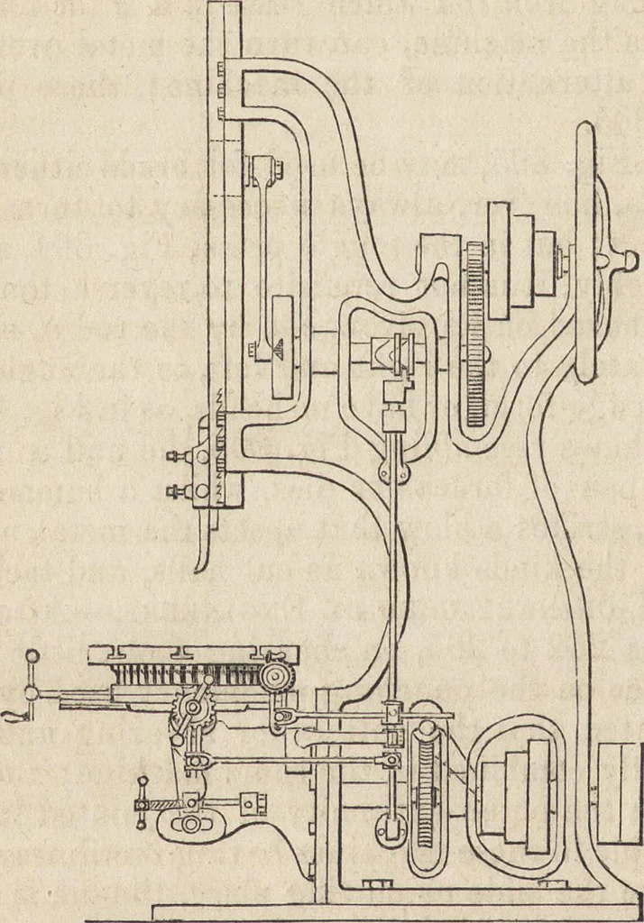 An illustration from The practical metal-worker's assistant : containing the arts of working all metals and alloys, forging of iron and steel, hardening and tempering, melting and mixing, casting and founding, works in sheet metal, the processes dependent on the ductility of the metals, soldering, and the most improved processes, and tools employed by metal-workers, with the application of the art of electro-metallurgy to manufacturing processes : collected from original sources, and from the works of Holtzapffel, Bergeron, Leupold, Plumier, Napier, and others ..., 1851, leaf 291