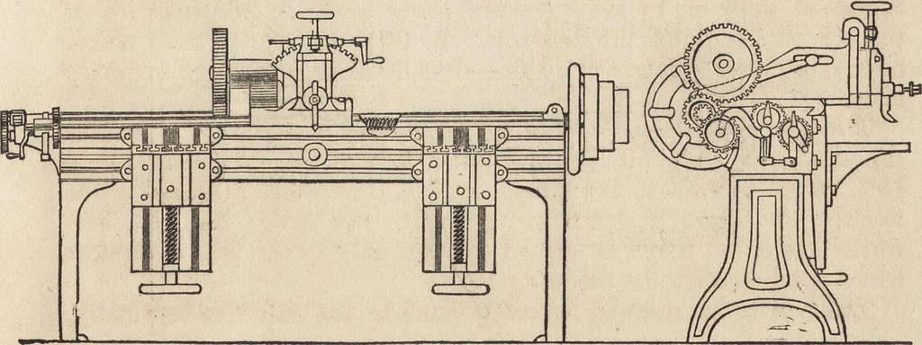 An illustration from The practical metal-worker's assistant : containing the arts of working all metals and alloys, forging of iron and steel, hardening and tempering, melting and mixing, casting and founding, works in sheet metal, the processes dependent on the ductility of the metals, soldering, and the most improved processes, and tools employed by metal-workers, with the application of the art of electro-metallurgy to manufacturing processes : collected from original sources, and from the works of Holtzapffel, Bergeron, Leupold, Plumier, Napier, and others ..., 1851, leaf 340