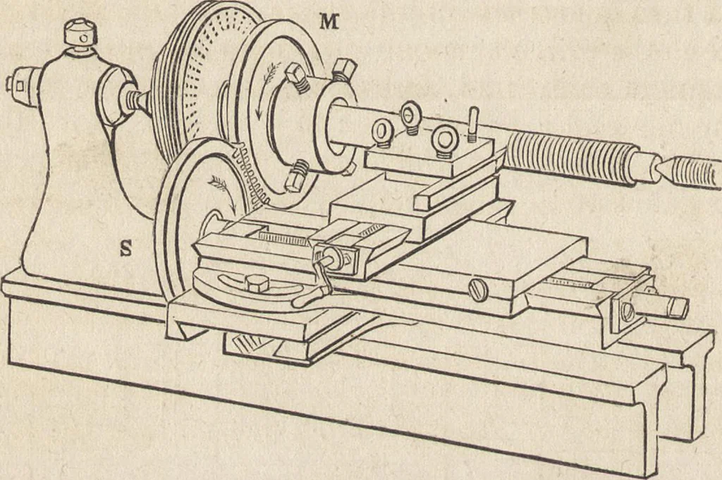 An illustration from The practical metal-worker's assistant : containing the arts of working all metals and alloys, forging of iron and steel, hardening and tempering, melting and mixing, casting and founding, works in sheet metal, the processes dependent on the ductility of the metals, soldering, and the most improved processes, and tools employed by metal-workers, with the application of the art of electro-metallurgy to manufacturing processes : collected from original sources, and from the works of Holtzapffel, Bergeron, Leupold, Plumier, Napier, and others ..., 1851, leaf 349