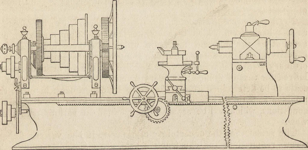 An illustration from The practical metal-worker's assistant : containing the arts of working all metals and alloys, forging of iron and steel, hardening and tempering, melting and mixing, casting and founding, works in sheet metal, the processes dependent on the ductility of the metals, soldering, and the most improved processes, and tools employed by metal-workers, with the application of the art of electro-metallurgy to manufacturing processes : collected from original sources, and from the works of Holtzapffel, Bergeron, Leupold, Plumier, Napier, and others ..., 1851, leaf 372