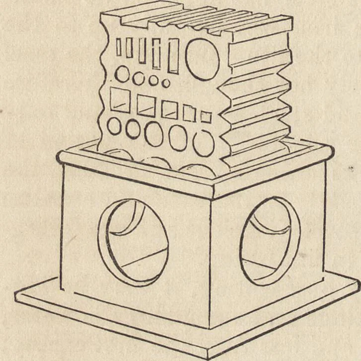 An illustration from The practical metal-worker's assistant : containing the arts of working all metals and alloys, forging of iron and steel, hardening and tempering, melting and mixing, casting and founding, works in sheet metal, the processes dependent on the ductility of the metals, soldering, and the most improved processes, and tools employed by metal-workers, with the application of the art of electro-metallurgy to manufacturing processes : collected from original sources, and from the works of Holtzapffel, Bergeron, Leupold, Plumier, Napier, and others ..., 1851, leaf 65
