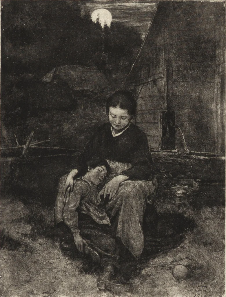 An illustration from Modern paintings by German and Austrian masters, 1916, leaf 132