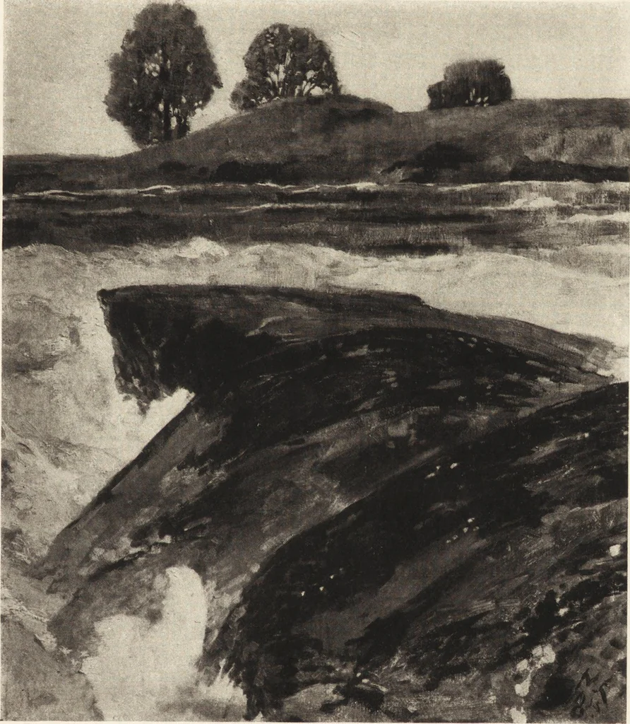 An illustration from Modern paintings by German and Austrian masters, 1916, leaf 30
