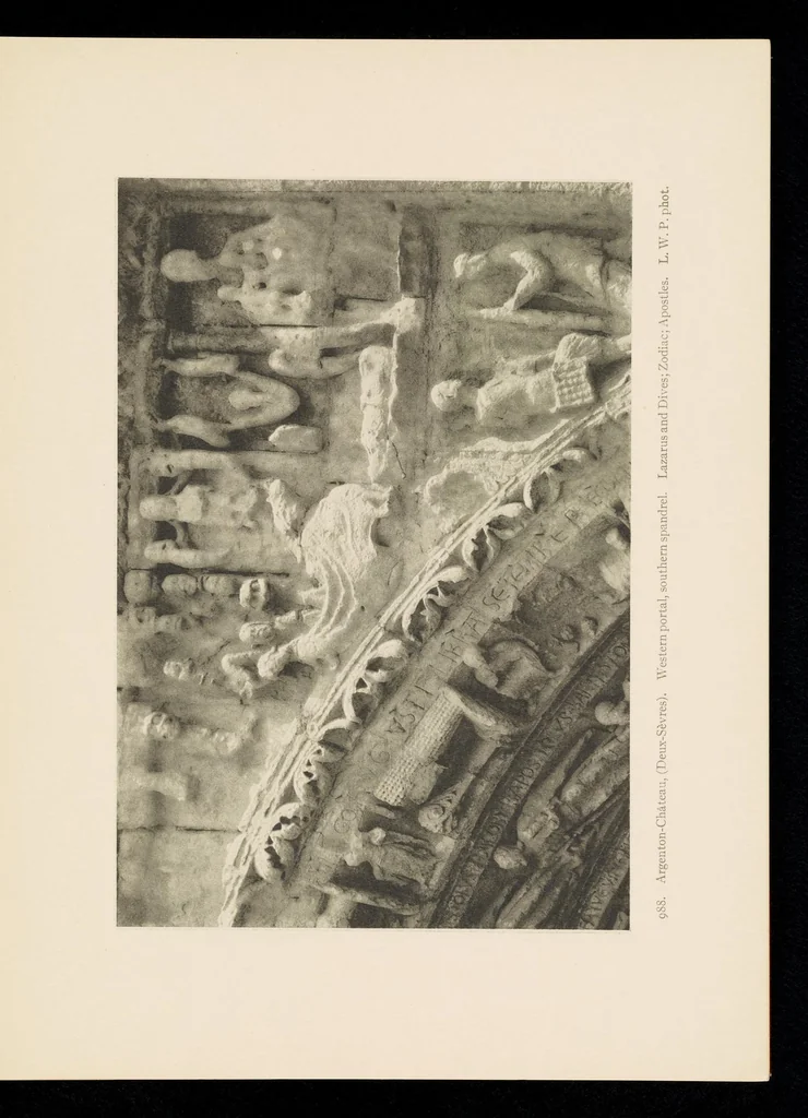 An illustration from Romanesque sculpture of the pilgrimage roads, 1923, leaf 182