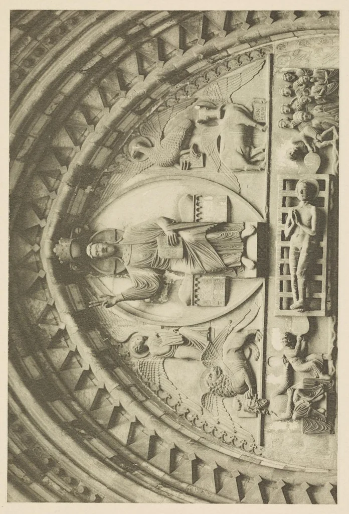 An illustration from Romanesque sculpture of the pilgrimage roads, 1923, leaf 202