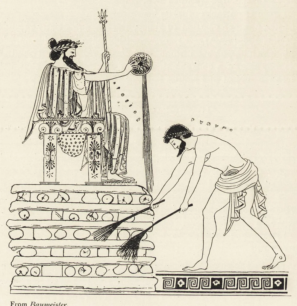 An illustration from History of ancient pottery: Greek, Etruscan, and Roman. Based on the work of Samuel Birch, 1905, leaf 181