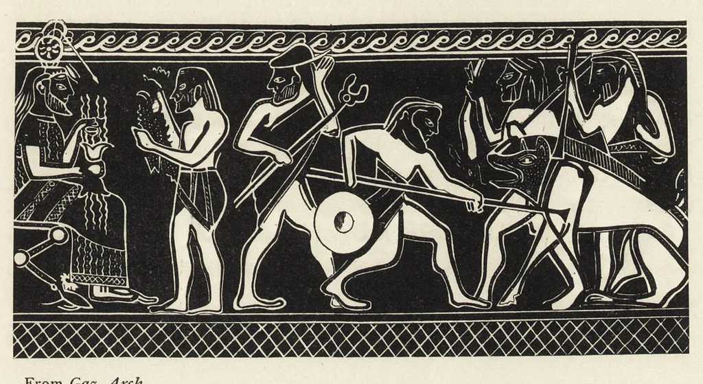An illustration from History of ancient pottery: Greek, Etruscan, and Roman. Based on the work of Samuel Birch, 1905, leaf 326