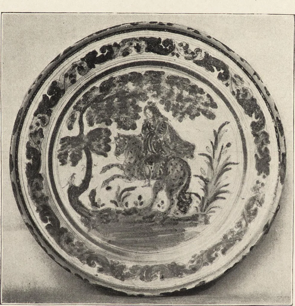 An illustration from Tin enameled pottery : maiolica, delft and other stanniferous faience, 1906, leaf 22