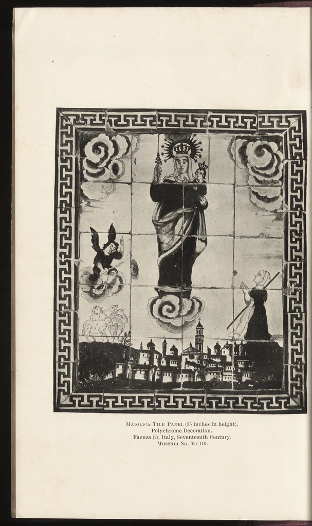 An illustration from Tin enameled pottery : maiolica, delft and other stanniferous faience, 1906, leaf 5