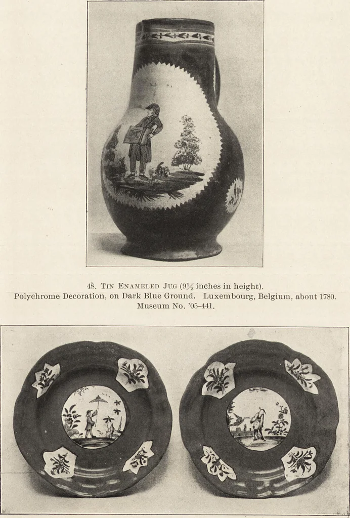 An illustration from Tin enameled pottery : maiolica, delft and other stanniferous faience, 1906, leaf 76
