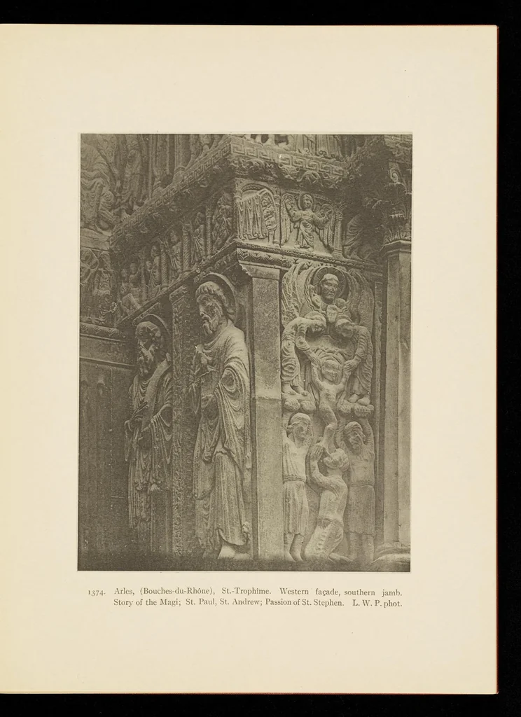 An illustration from Romanesque sculpture of the pilgrimage roads, 1923, leaf 186