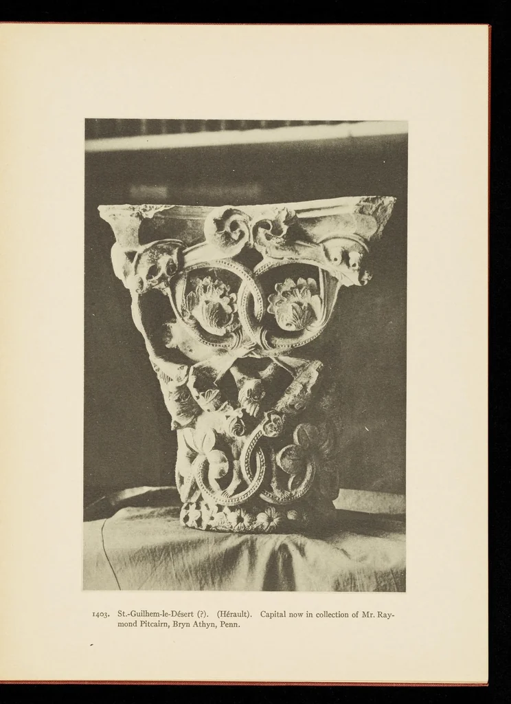 An illustration from Romanesque sculpture of the pilgrimage roads, 1923, leaf 240