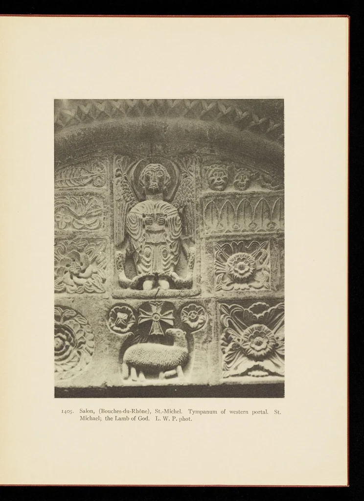 An illustration from Romanesque sculpture of the pilgrimage roads, 1923, leaf 246